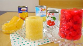 海外「果物で手作り!」贅沢な缶詰め丸ごとゼリー