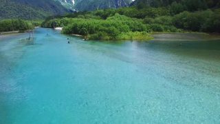 海外「長野松本の梓川周辺の景色」上高地の美しい自然を空撮してみた