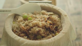 海外「銀杏を使った季節のごはん」銀杏おこわのふっくらセイロ蒸しの作り方