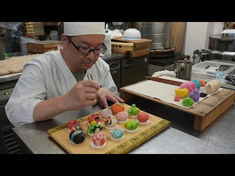 和菓子を作るプロセス。神ワザ連発！一瞬で芸術を生み出す日本の和菓子職人