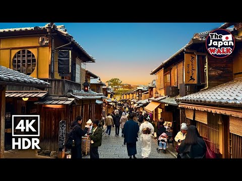Kyoto Sunset Walk – Exploring the City’s Most Beautiful District | Japan | Walking Tour | 4K HDR
