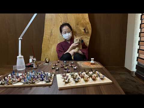 The Process of Making a Japanese Porcelain Origami Crane | Crafting in the Cat Studio