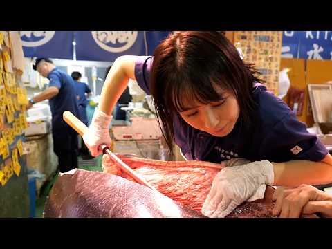 早朝４時から働くマグロ女子のセリの現場からマグロ解体まで完全密着！