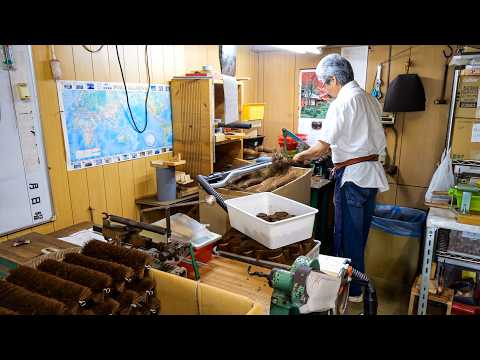 日本一のたわしを作るプロセス。最高級たわしを家族で作り続ける老舗の田舎工房に密着